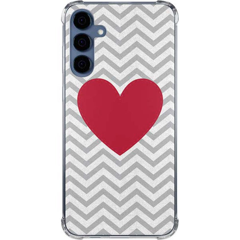 Chevron Heart Galaxy A35 5G Clear Case